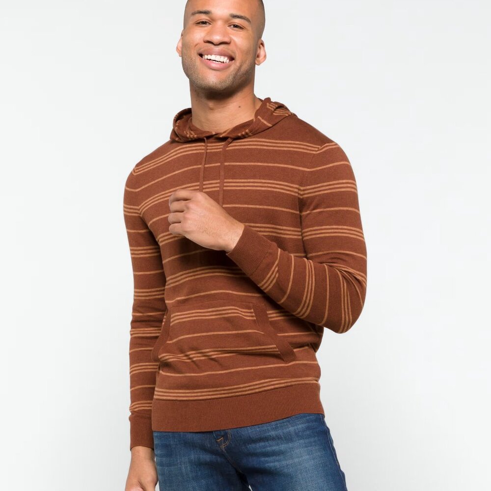 Hawker Rye Men’s Striped Lightweight Hooded Sweater M
